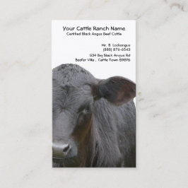 Schwarze Angus-Vieh-Ranch-Visitenkarte Visitenkarte