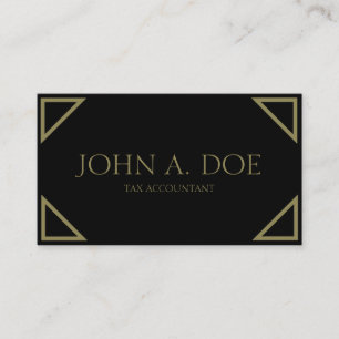 Schwarze antike Goldecken Steuer-Buchhalter CPAs Visitenkarte