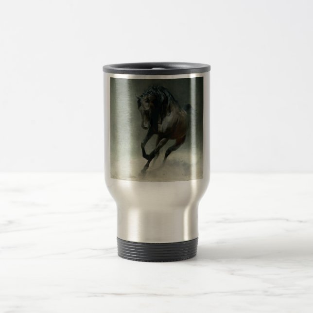 Schwarze arabische Reise-Tasse Reisebecher (Mittel)