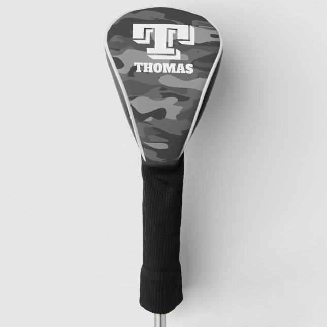 Schwarze Armee Tarnmanöver Golf Headcover (Vorderseite)