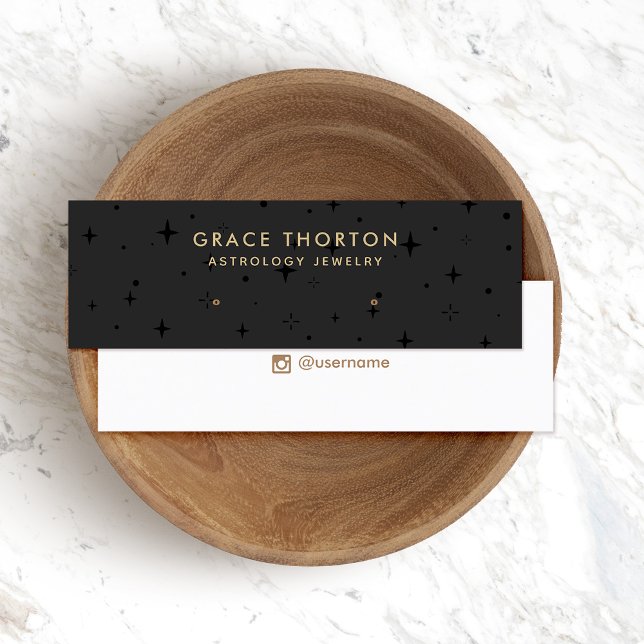 Schwarze Astrologie Sterne Gestell Ohrring-Display Mini Visitenkarte (Von Creator hochgeladen)