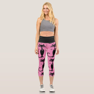 SCHWARZE ATOMKATASTROPHENKABORAKTIKEN YOGA-LEGGING CAPRI LEGGINGS