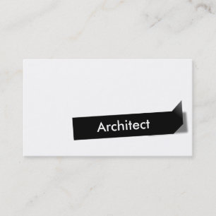 Schwarze Aufkleber-Architekten-Visitenkarte Visitenkarte