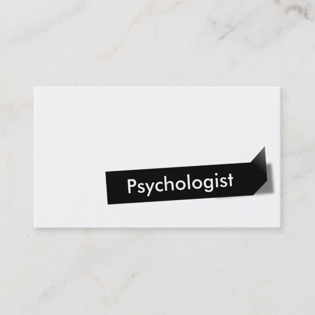 Schwarze Aufkleber-Psychologe-Visitenkarte Visitenkarte (Vorderseite)