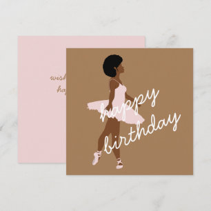 Schwarze Ballerina Afro Balletttänzerin Geburtstag
