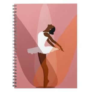 Schwarze Ballerina amerikanischer afrikanischer Ba Notizblock
