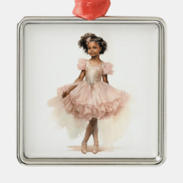 Schwarze Ballerina, rosa Tutu, rosa Headband Ornament Aus Metall