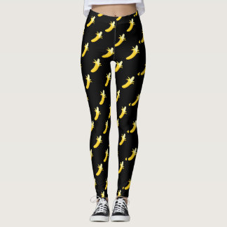 Schwarze Bananen-Leggings Leggings