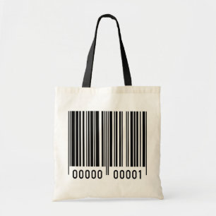 Schwarze Barcode-Tragetasche Tragetasche