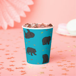 Schwarze Bären Pappbecher