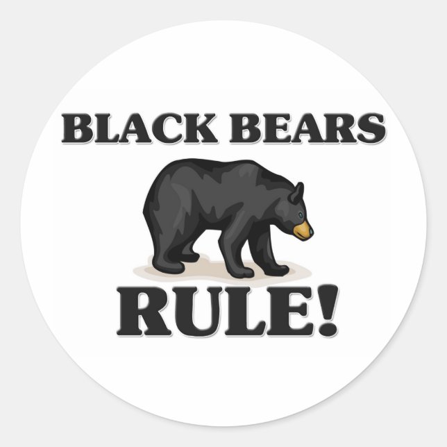 SCHWARZE BÄREN! RUNDER AUFKLEBER (Vorderseite)