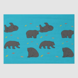 Schwarze Bären Seidenpapier