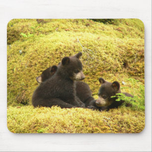 Schwarze Bärenjungen-Mauspad Mousepad