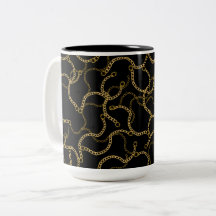 Schwarze Barockkette aus Gold im Luxus-Stil