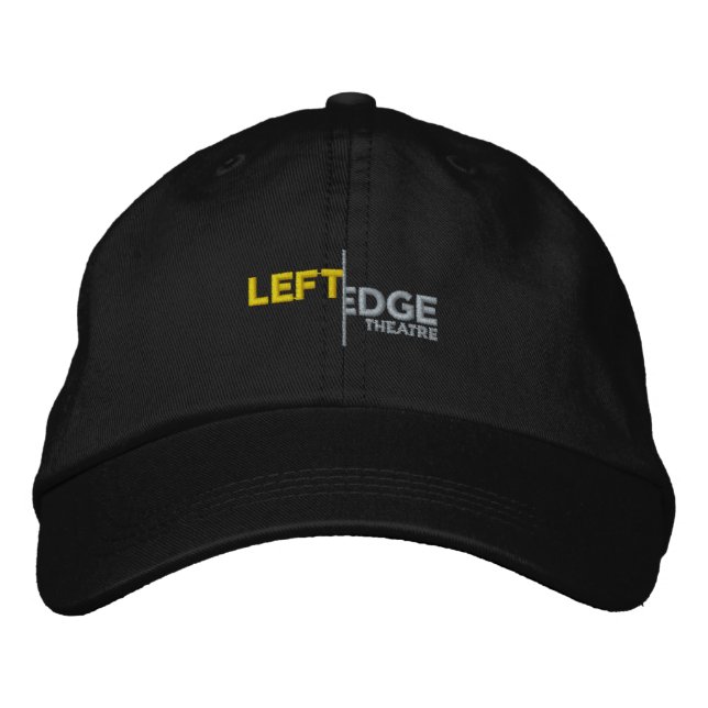 Schwarze Baseballkappe gelassen Bestickte Baseballkappe (Vorderseite)
