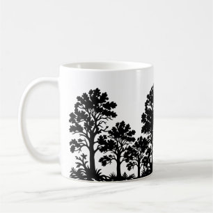 Schwarze Baum-Silhouette-Kaffeetasse Kaffeetasse