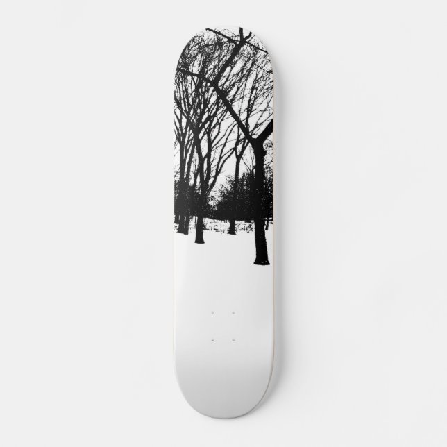 schwarze Bäume Skateboard (Vorderseite)