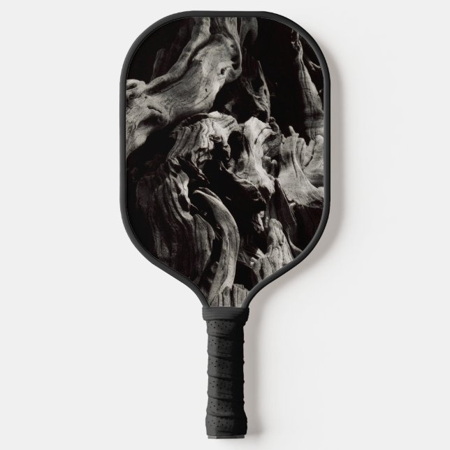Schwarze Baumrinde Pickleball Schläger (Vorderseite)
