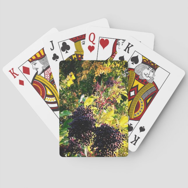 Schwarze Beeren Spielkarten (Rückseite)