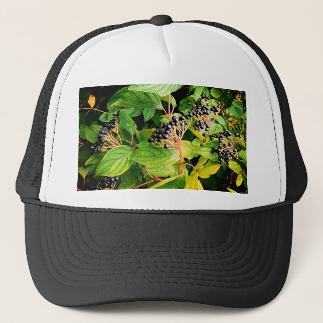 Schwarze Beeren Truckerkappe (Vorderseite)