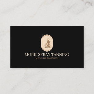 Schwarze Beige Spray Bräune Schönheit Körper Hautp Visitenkarte