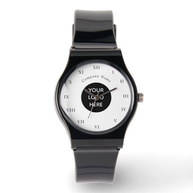Schwarze Berufliche Firmenaufzeichnung für Unterne Armbanduhr (Vorderseite)