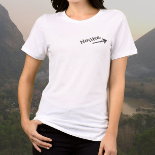 Schwarze Beschriftung und Pfeil auf Ihrem Tri-Blend Shirt