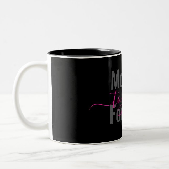 Schwarze Bewegung gemeinsam Typografie-Tasse Zweifarbige Tasse (Links)