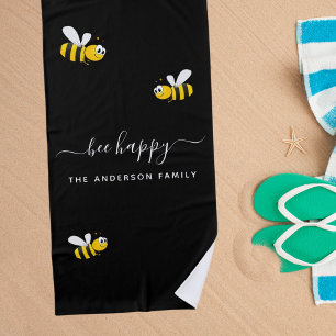Schwarze Bienen glückliche Hummeln Sommerspass Fam Strandtuch