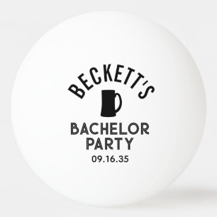 Schwarze Bierkrug Junggesellenabschied Tischtennisball