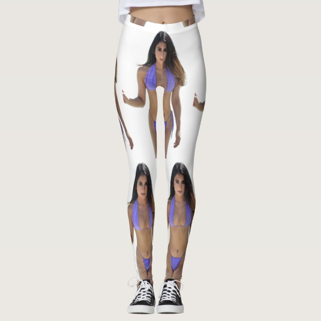 Schwarze Bikini Schönheit Thunder_Cove Leggings (Vorderseite)