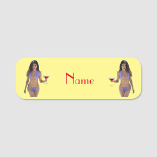 Schwarze Bikini Schönheit Thunder_Cove Namensschild