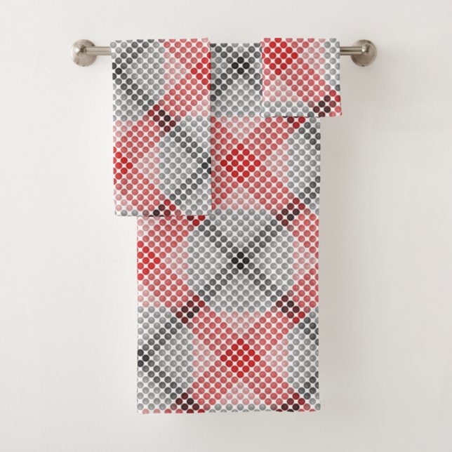 Schwarze bis rote Kugeln oder Löcher, die seltsame Badhandtuch Set (Insitu)