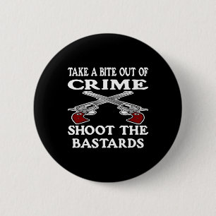 Schwarze Biss-heraus Verbrechen-bastard Button