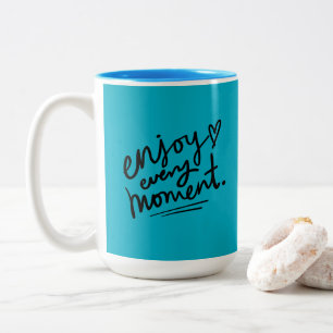 Schwarze blaue einfache Motivations-Tasse Zweifarbige Tasse