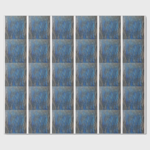 Schwarze Blaue Graue Linienkunst Geschenkpapier