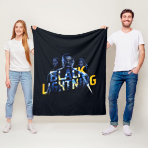 Schwarze Blitzhelden Graphic Fleecedecke