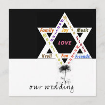 Schwarze Blume des Lebens Jüdische Hochzeit