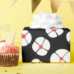 Schwarze Blume Geschenkpapier
