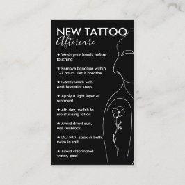 Schwarze Blume Girl Shoulle Neue Tattoo Nachsorge Visitenkarte