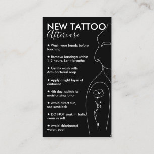 Schwarze Blume Girl Shoulle Neue Tattoo Nachsorge Visitenkarte
