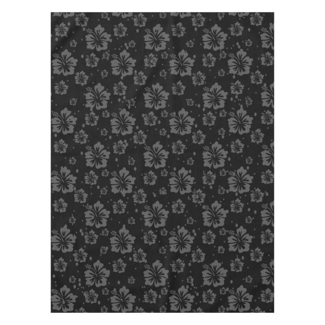 Schwarze Blume - Illustration auf schwarzem Hinter Tischdecke (Vorderseite)
