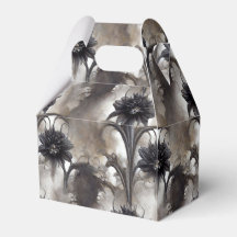 Schwarze Blume im gotischen Stil