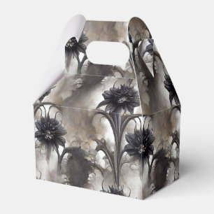 Schwarze Blume im gotischen Stil Geschenkschachtel
