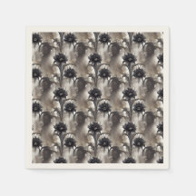 Schwarze Blume im gotischen Stil