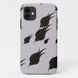 schwarze Blume in Schneeflocken Case-Mate iPhone Hülle