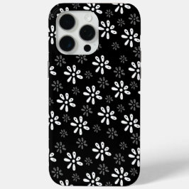 Schwarze Blume Muster iPhone 15 Pro Max Fall Case-Mate iPhone Hülle