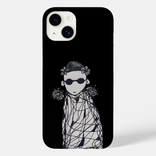 Schwarze Blume, Ohrringe und Sonnenbrillen Case-Mate iPhone 14 Hülle (Rückseite)
