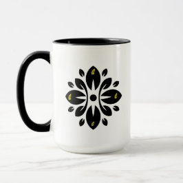 Schwarze Blume Tasse
