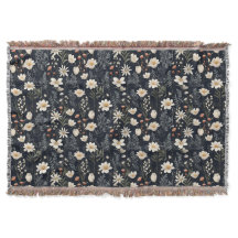 Schwarze Blumen mit Beige und Orange
